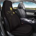 thumbnail image 7 of POLERO Glowing Black Cat & Luminous Butterflies Design Automotive Seat Cover Polyester Fabric Easy to Install Stretch Car Seat Covers for Automobile, 7 of 7