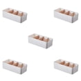 thumbnail image 2 of kurtrusly Storage Box Strong Practicality Wide Application Detachable Partition Large Capacity Plastic Storage Box Ladder Layered white Rectangular 5Set, 2 of 6