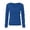 Blue, variant on Gyujnb Ribbed Knit U Neck Long Sleeve T Shirt Slim Fit Basic Casual Layering Top (Girls),9-10 Years