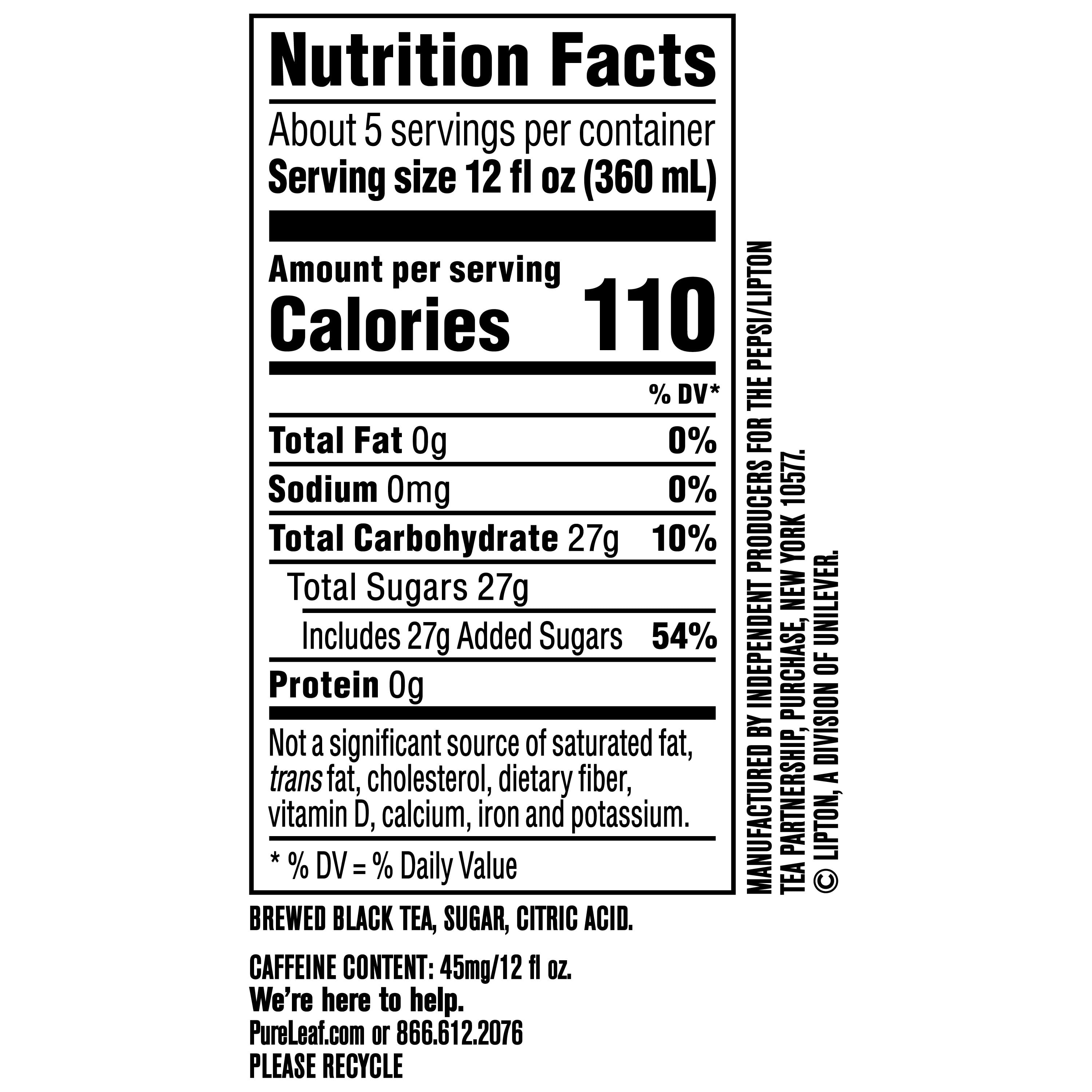 Sweet Tea Nutrition Facts Besto Blog