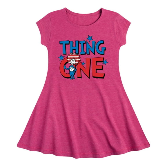 Dr. Seuss - American Thing One - Toddler And Youth Girls Fit And Flare Dress