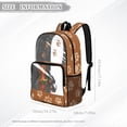 thumbnail image 6 of SEANATIVE Boys Girls Transparent Backpack Kids Teens Clear Bag PVC See Through School Bag Bookbag Transparent Daypack for Stadium Travel School, Dachshund Dog Paw Book Brown, 6 of 7
