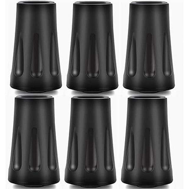 Pointes de Protection en Caoutchouc pour Poteaux de Marche et de Randonnée Nordiques Universels - Protège-Asphalte Coussinet pour Poteaux de Randonnée (6 Pcs)
