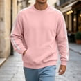 thumbnail image 4 of qafoshin Mens Trendy Patchwork Sweatshirt Crew Neck Long Sleeve Shirts Fall Winter Casual Loose Pullover Tops with Pocket, 4 of 5