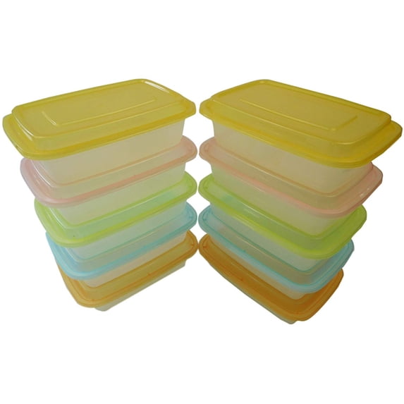 Table To Go 240-Pack Bento Lunch Boxes with Lids (1 Compartment/ 34 oz) (Multicolor Lids)