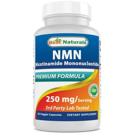 Best Naturals NMN Supplements Nicotinamide Mononucleotide 250mg per Serving, NAD Booster for Cellular Repair & Energy, 30 Veggie