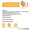 thumbnail image 3 of Juego de Sábanas Individual de Microfibra 1800 Hilos Rayada Marino Melocotton, 3 of 3
