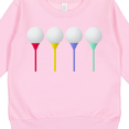 thumbnail image 3 of Inktastic Rainbow Golf Tees Toddler Sweatshirt, 3 of 4