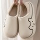 thumbnail image 2 of Zapatillas peludas para mujer, chanclas de oso de peluche, chanclas cálidas de invierno con dibujos animados Kawaii de felpa, zapatos para el hogar, chanclas planas divertidas para mujer, 2 of 5
