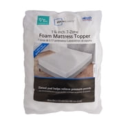 Mainstays Twin/Twin XL 1.25 Inch 7-Zone Foam Mattress Topper