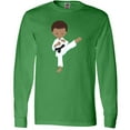 thumbnail image 3 of Inktastic African American Boy, Karate Boy, Black Belt, Kata Long Sleeve T-Shirt, 3 of 5