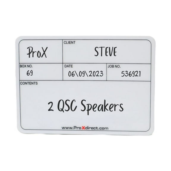 ProX X-CLABELLGX12, 12 Pack of Large Multipurpose Labels for Flight Cases