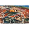 thumbnail image 2 of Josef Eberz 18x13 Gold Ornate Wood Frame and Double Matted Museum Art Print Titled - Assisi (1920), 2 of 4