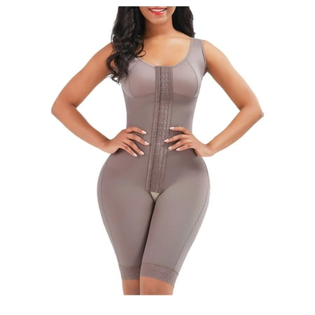 

Superfit Women s Plus Size Fajas 2 Wide Straps Front Hooks Figure Sculpting Overbust High Compression Body Shaper Shapewear COFFEE 4XL