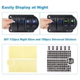 thumbnail image 3 of Yimiti Waterproof 3 4 Gang Rocker Switch Panel Led Light For Car Marine Boat 12V 24V,3 Gang, 3 of 9
