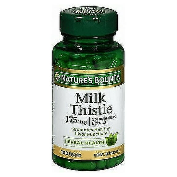 Nature's Bounty Milk Thistle 175 mg - 100 Capsules, Pack of 6
