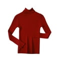 thumbnail image 5 of Atogsazn Women's Ribbed Turtleneck Sweaters Casual Knitted Long Sleeve Pullover Sweater Fashion Fall Tops Clothes Dark Red Free Size, 5 of 5