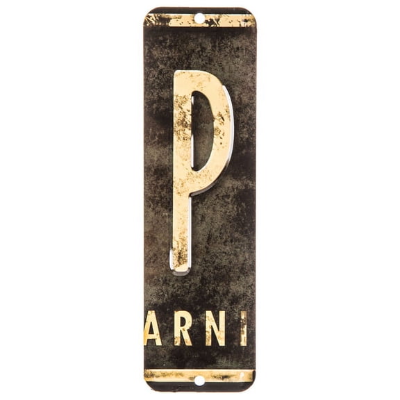 License Plate Letter P Metal Sign Home Decoration Wall Decor