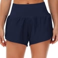 thumbnail image 2 of Womens Lightweight Gym Athletic Workout Shorts Liner - Quick Dry Running Spandex Shorts Mesh Zipper Pockets, 2 of 4