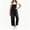 Black, variant on Sleeveless Women Casual Denim Jumpsuit Loose Wide Leg Jeans Oversall Bib Pants