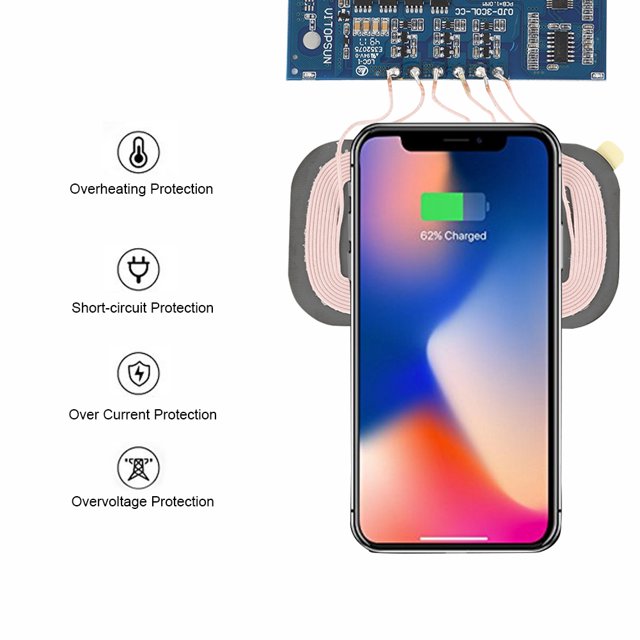 Módulo de cargador inalámbrico PCB módulo de carga de 3 bobinas para equipos de carga inalámbrica carga inalámbrica de teléfonos inteligentes Amonsee No