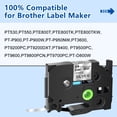 thumbnail image 2 of NineLeaf 20PK Compatible for Brother Ptouch TZe-951 TZe951 TZ-951 TZ951 24mm 0.94 Laminated Black on Silver Label Tape, 2 of 7