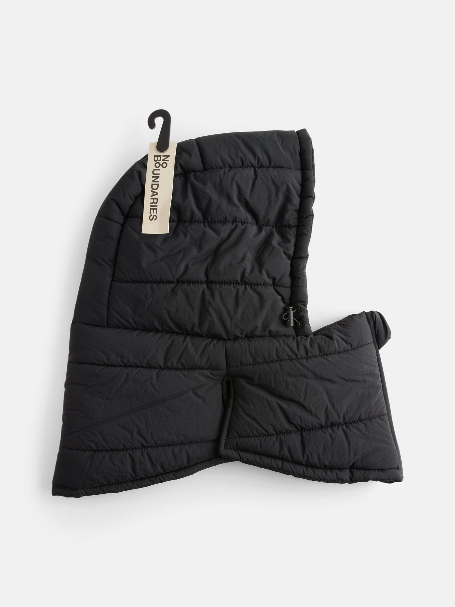 No Boundaries Women's Puffer Balaclava, Black Soot