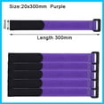 thumbnail image 1 of 5/10Pcs Reusable Hook and Loop Cinch Straps Nylon Cable Ties Organizer Adjustable Fastener Securing Cable Straps Cord Management Purple 20x300mm 5Pcs, 1 of 6