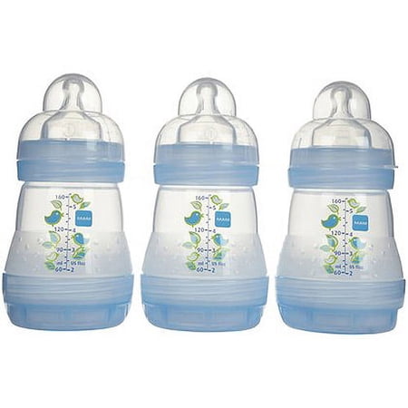 Lansinoh Lab Mam - Boys' 5-oz. Bottles, 3-pack, Bpa F