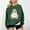 #04 Army Green, variant on HOOJT Womens Crewneck Sweatshirts Fall Long Sleeve Sweaters Halloween Printed Hoodless Sweatshirts Funny Novelty Pumpkin Print Loose Pullover Top Halloween Costumes