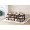 thumbnail image 2 of Dining Table Set for 4, Small Kitchen Table and 2 Chairs for 4 with Bench, Space Saving Kitchen Table Set with Storage Rack & Drawers, Breakfast Nook Rectangular Farmhouse Table Set, Brown, 2 of 7