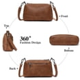 thumbnail image 3 of GAEKEAO Women’s Small Crossbody Bag Vegan Leather Shoulder Purse Adjustable Strap Compact Travel Handbag for Daily Use, 3 of 7