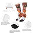 thumbnail image 3 of Masiiu Bluey Print Adult Crew socks, Comfortable Novelty Colorful Patterned, Breathable, Stylish Colorblock for Men Women, 3 of 6