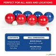 thumbnail image 4 of Play Platoon Bocce Ball Set with 8 Premium Resin Bocce Balls, Pallino, Carry Bag & Measuring Rope - Red and Blue 2 to 8 Person Bocce Yard Game, 4 of 7