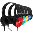 thumbnail image 1 of Auriculares para aula Lote 5, variados colores y giratorios, cómodos para biblioteca, escuela, avión, niños, aprendizaje y viajes en línea, reducción de ruido, sonido estéreo 3.5mm, 1 of 3