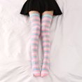 thumbnail image 5 of Woman Socks Colorful Vibrant Rainbow Over The Knee Sock Slim Thigh High Socks Fall Fall Socks Women, 5 of 5