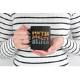 thumbnail image 2 of Don't Be a Salty Heifer, Farmer or Cow Lover Themed, Groovy Retro Wavy Text Merch Gift, Black 11oz Ceramic Mug, 2 of 5