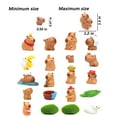 thumbnail image 2 of NIBERDA 20 pcs Mini Capybara Figurines, Resin Tiny Capybara Figures Animals for Miniature Garden, 2 of 6