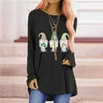 thumbnail image 2 of Pompotops T-Shirt Décontracté à Manches Longues pour Femmes avec Imprimé St. Patrick et Col Rond, 2 of 5