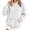 White, variant on Ruimatai Women Long Sleeve Hoodie Pullover Corduroy Loose Sweatshirt With Front Pocket