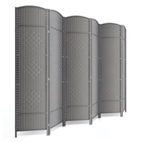 6-ft Folding Room Divider with Diamond Design, 6-Panel No Assembly Required, Freestanding,Gray