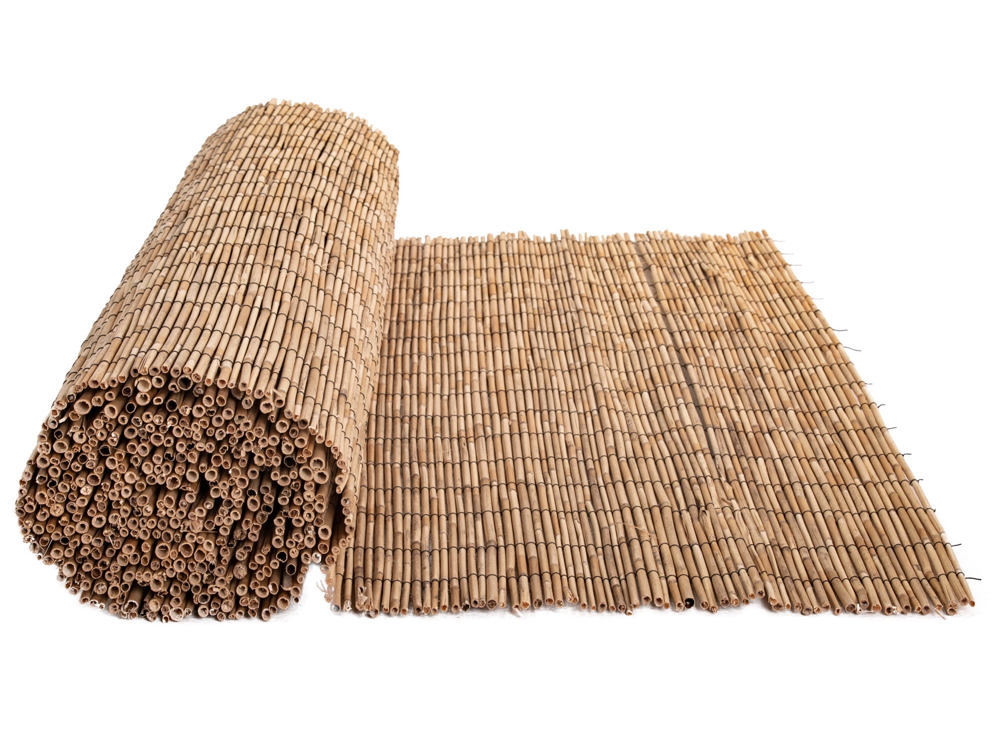 Backyard X-Scapes Jumbo Reed Bamboo Screen Fencing Garden Fence Natural 6 ft H x 16 ft L