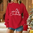 thumbnail image 4 of Craaazy Women's Casual Christmas Crew Neck Long Sleeve Pullover Tops Fashion Fall Winter Sweatshirts Comfortable Blouses Gifts, 4 of 5