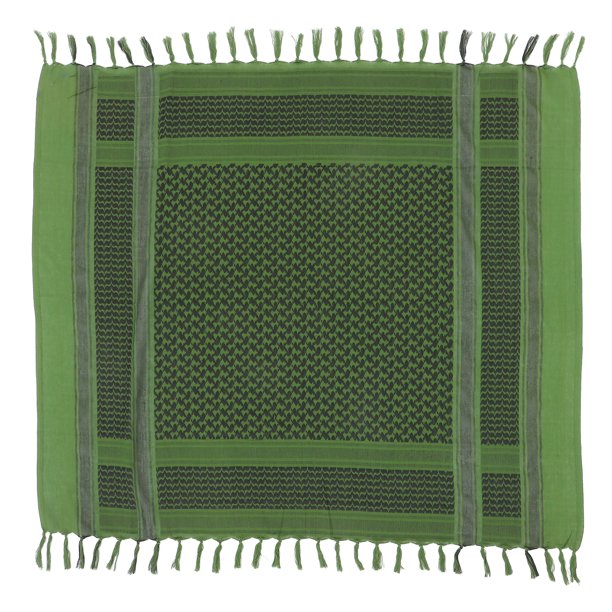 Bufanda árabe de cuello cuadrado, chal táctico para exteriores, unisex (verde)