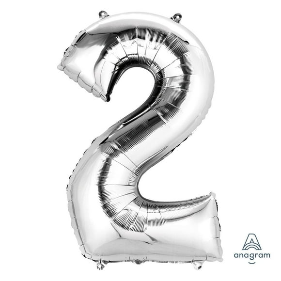 Anagram International Party Eh! Silver Large "2" Banner, Includes one piece