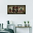 thumbnail image 4 of HFDF Canvas Money Wall Art Money Never Sleeps spirational Dollar Artwork Poster Canvas Patg Ready to Hang-es 18x12inch Framed, 4 of 6