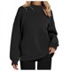 thumbnail image 2 of ICHUANYI Clearance Fashion Woman Long Sleeve Round Neck Solid Blouse Causal Pullover Pockets Tops(Black, XXL) ICHUANYI WER2023081513762, 2 of 9