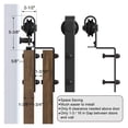 thumbnail image 4 of Bypass Sliding Barn Door Hardware Slides And Rollers For Modern Front Entry Door Track Bent Hanger System 4-9.6FT ,Easy to Install, 4 of 6