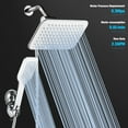 thumbnail image 2 of Tête de Douche de Pluie de 10 Po / Combo de Poche. Tête de Douche de Pluie Réglable et Tête de Douche de Poche Combo 3 Modes de Pulvérisation avec Support Mural et Tuyau de 1,5 M, Chrome, 2 of 8