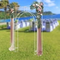 thumbnail image 5 of 7.87Ft H Metal Garden Arch Backdrop Stand, Outdoor Wedding Arches Frame Archway Decorations for Party Decoration, 5 of 10